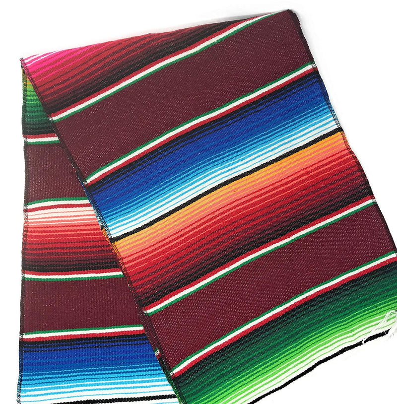 New Creations Fabric & Foam Inc, 14" Wide by 84" Long Mexican Serape Cotton Table Runner