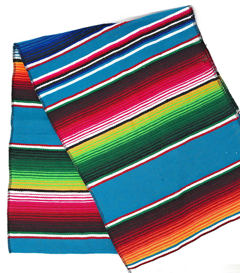 New Creations Fabric & Foam Inc, 14" Wide by 84" Long Mexican Serape Cotton Table Runner