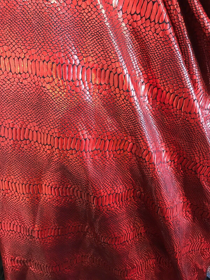 Iridescent snake skin print on a nylon 2 way stretch spandex lycra-cast play-fashion-sold by the yard-free shipping in the usa.