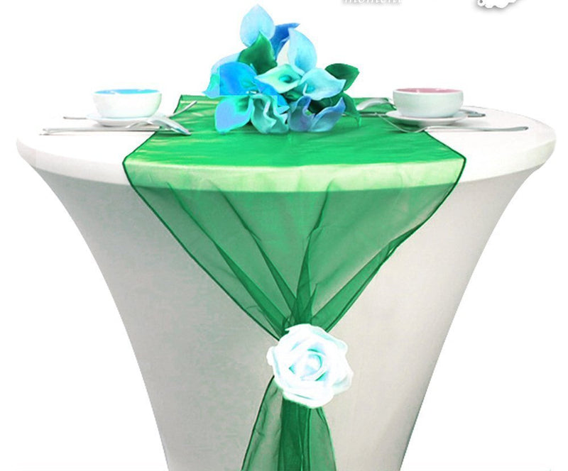 New Creations Fabric & Foam Inc, Chiffon Table Runner 18" Wide by 180" Wide Extra Long, Wedding Runners, Holiday Table Runners,