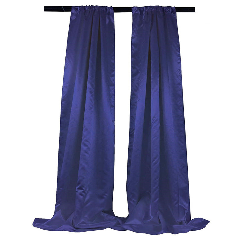 New Creations Fabric & Foam Inc Bridal Satin Backdrop, 1 Pair with 4" Rod Pocket, 5 Feet Wide x 8 Feet High