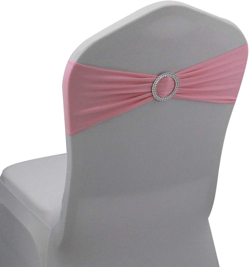 New Creations Fabric & Foam Inc, 5" Wide by 14" Long Wedding Chair Decorations Stretch Spandex Chair Bands