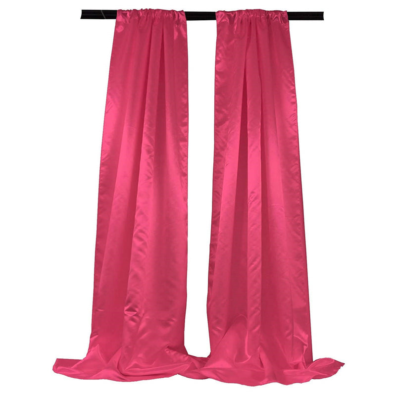 New Creations Fabric & Foam Inc Bridal Satin Backdrop, 1 Pair with 4" Rod Pocket, 5 Feet Wide x 8 Feet High