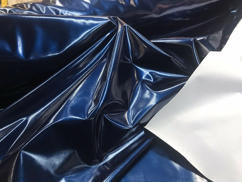 New Creations Fabric & Foam Inc, Glossy Vinyl Faux Leather  4 Way Stretch Dance Wear Spandex Fabric By Th Yard