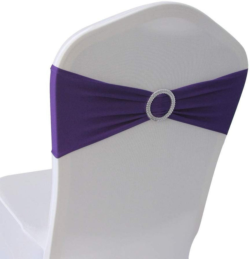 New Creations Fabric & Foam Inc, 5" Wide by 14" Long Wedding Chair Decorations Stretch Spandex Chair Bands