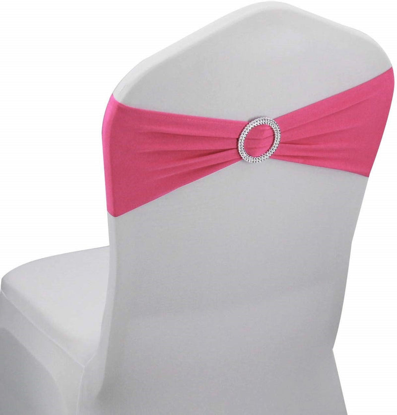 New Creations Fabric & Foam Inc, 5" Wide by 14" Long Wedding Chair Decorations Stretch Spandex Chair Bands