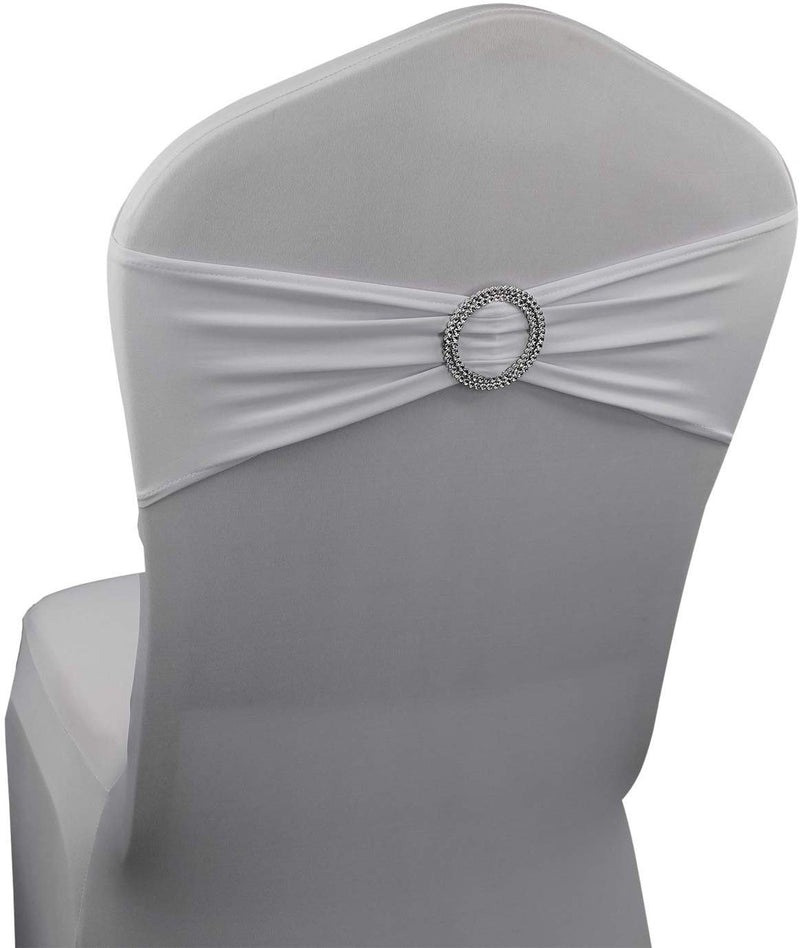 New Creations Fabric & Foam Inc, 5" Wide by 14" Long Wedding Chair Decorations Stretch Spandex Chair Bands