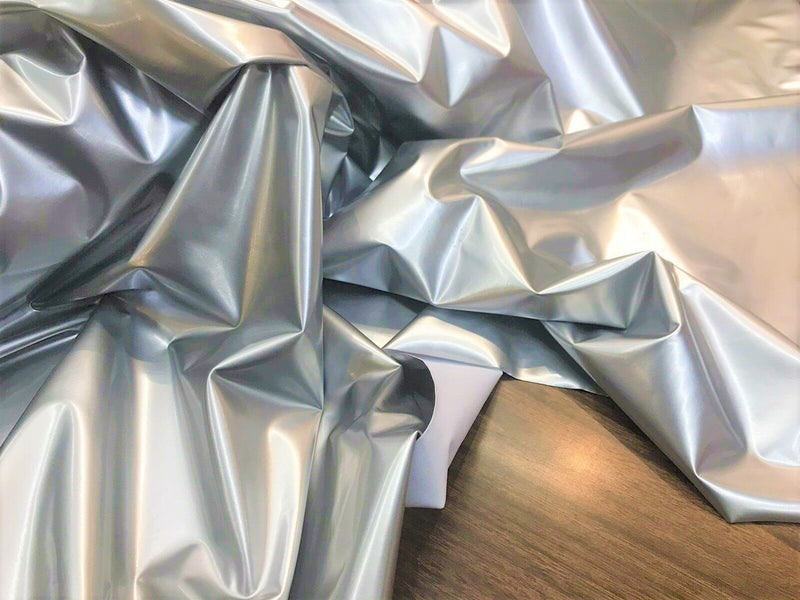 New Creations Fabric & Foam Inc, Glossy Vinyl Faux Leather  4 Way Stretch Dance Wear Spandex Fabric By Th Yard