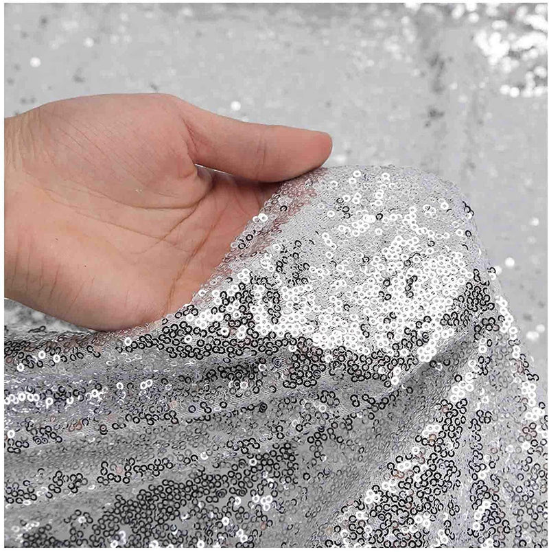 New Creations Fabric & Foam Inc, 50" Wide Mini Glitz Disc Sequins Fabric By The Yard