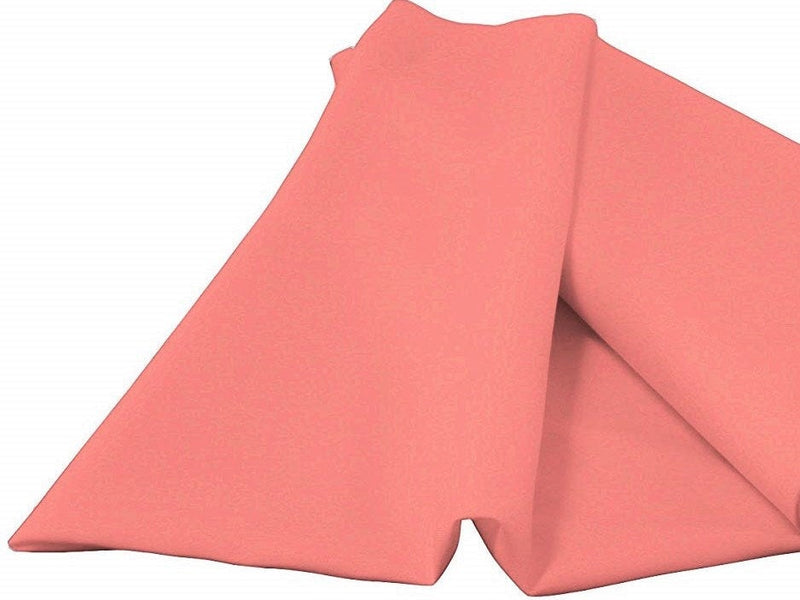 Coral 60" Wide 100% Polyester Spun Poplin Fabric Sold By The Yard.