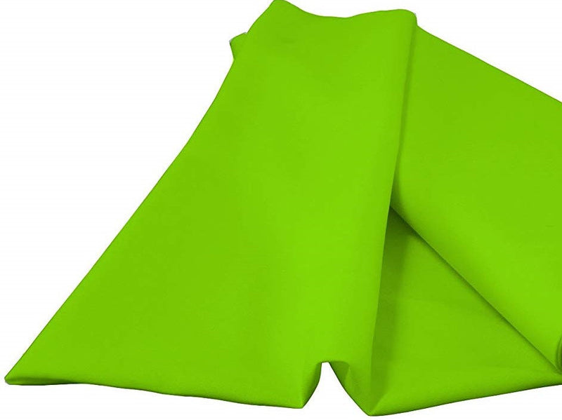 Lime Green 60" Wide 100% Polyester Spun Poplin Fabric Sold By The Yard.