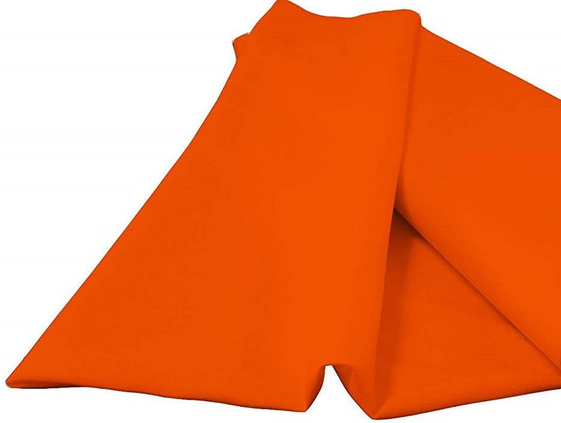 Orange 60" Wide 100% Polyester Spun Poplin Fabric Sold By The Yard.