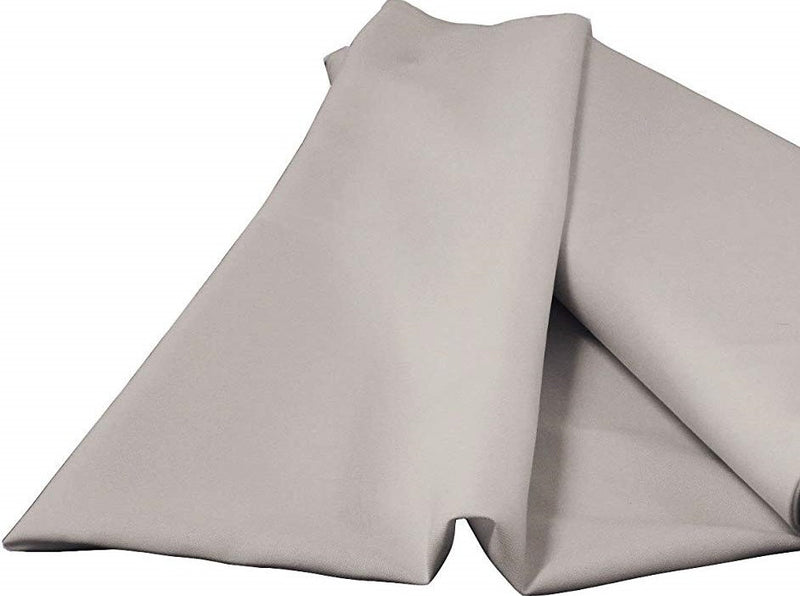 Silver 60" Wide 100% Polyester Spun Poplin Fabric Sold By The Yard.