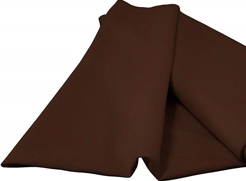 Brown 60" Wide 100% Polyester Spun Poplin Fabric Sold By The Yard.