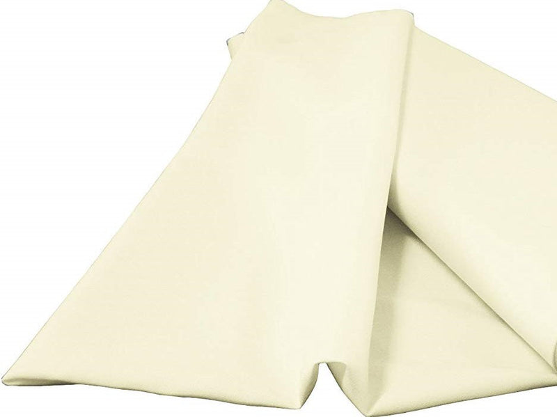 Ivory 60" Wide 100% Polyester Spun Poplin Fabric Sold By The Yard.
