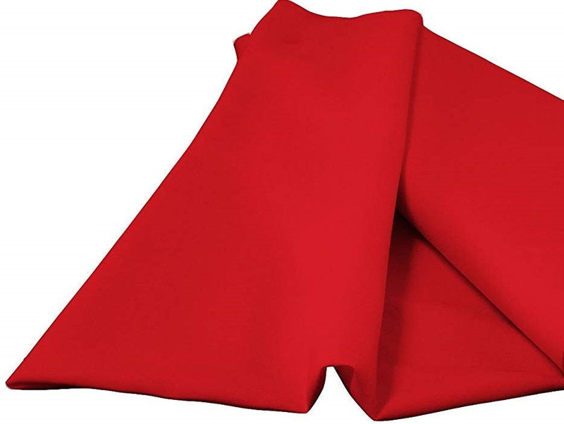 Red 60" Wide 100% Polyester Spun Poplin Fabric Sold By The Yard.