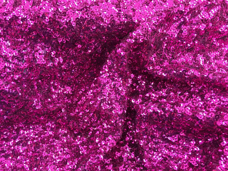 Fuchsia mermaid fish scales sequins- seaweed sequins design- sold by the yard.58" wide.