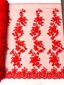Scarlet 3d Floral Design Lace 54" Wide| New Creations Fabric & Foam Inc.