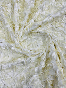 3D Roses On A Mesh 54" Wide| New Creations Fabric & Foam Inc.