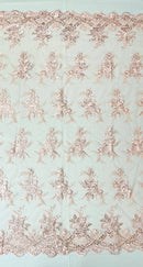 Valentina Embroider Floral Lace 54" Wide| New Creations Fabric & Foam Inc.