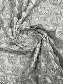 3D Roses On A Mesh 54" Wide| New Creations Fabric & Foam Inc.