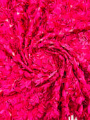 3D Roses On A Mesh 54" Wide| New Creations Fabric & Foam Inc.