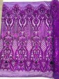 New sequin shell damask design (by the yard)