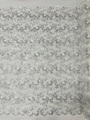Angela Metallic corded lace 54" Wide| New Creations Fabric & Foam Inc.