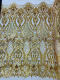 New sequin shell damask design (by the yard)