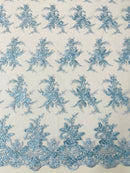 Valentina Embroider Floral Lace 54" Wide| New Creations Fabric & Foam Inc.