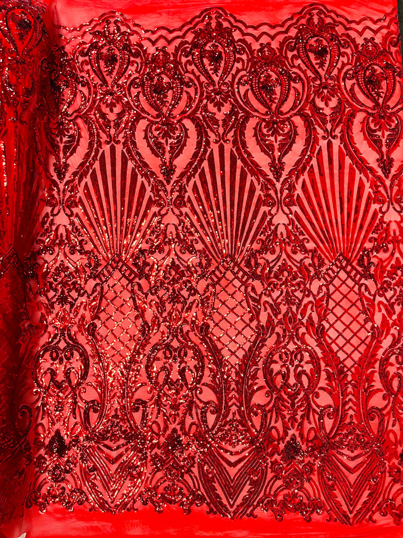 New sequin shell damask design (by the yard)