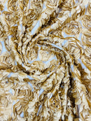 3D Roses On A Mesh 54" Wide| New Creations Fabric & Foam Inc.