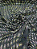 AB-Iridescent Rhinestones On Soft Stretch Nylon Power Mesh Fabric 54” Wide -sold by The Yard.