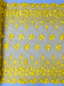 Lia 3d Floral Design Lace 54" Wide| New Creations Fabric & Foam Inc.