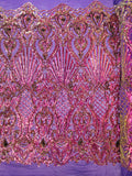 New sequin shell damask design (by the yard)