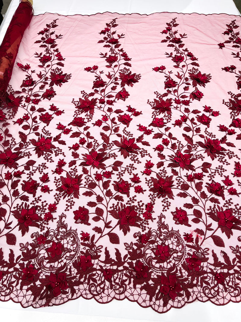 PRINCESS 3D FLORAL LACE (By The Yard)
