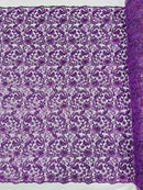 Angela Metallic corded lace 54" Wide| New Creations Fabric & Foam Inc.