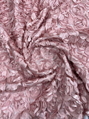 3D Roses On A Mesh 54" Wide| New Creations Fabric & Foam Inc.
