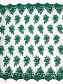 Camila Embroider Floral Damask Lace 54" Wide| New Creations Fabric & Foam Inc.