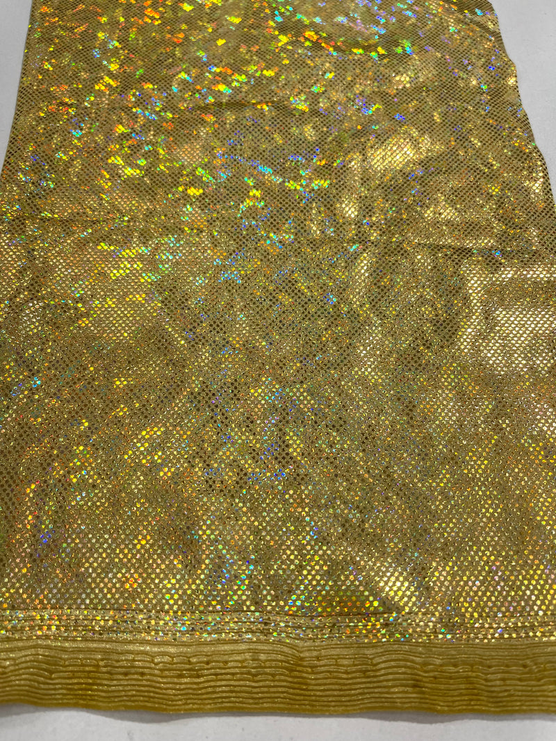 SHATTERED GLASS FOIL SPANDEX (by the yard)