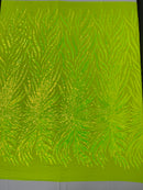 Phoenix Sequin Feather Fabric 54” Wide| New Creations Fabric & Foam Inc.