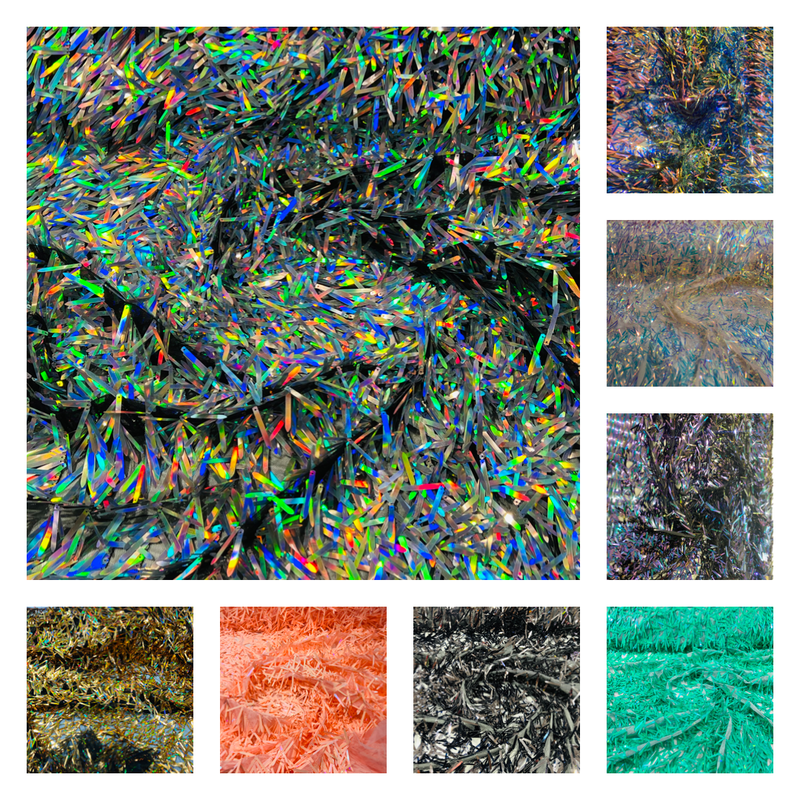 Swords Design Iridescent Sequins Burning Man Costume Craft Fabric Sold By The Yard.