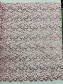 Angela Metallic corded lace 54" Wide| New Creations Fabric & Foam Inc.