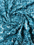 3D Roses On A Mesh 54" Wide| New Creations Fabric & Foam Inc.