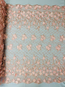 Lia 3d Floral Design Lace 54" Wide| New Creations Fabric & Foam Inc.