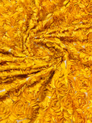 3D Roses On A Mesh 54" Wide| New Creations Fabric & Foam Inc.
