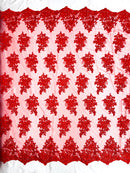 Camila Embroider Floral Damask Lace 54" Wide| New Creations Fabric & Foam Inc.