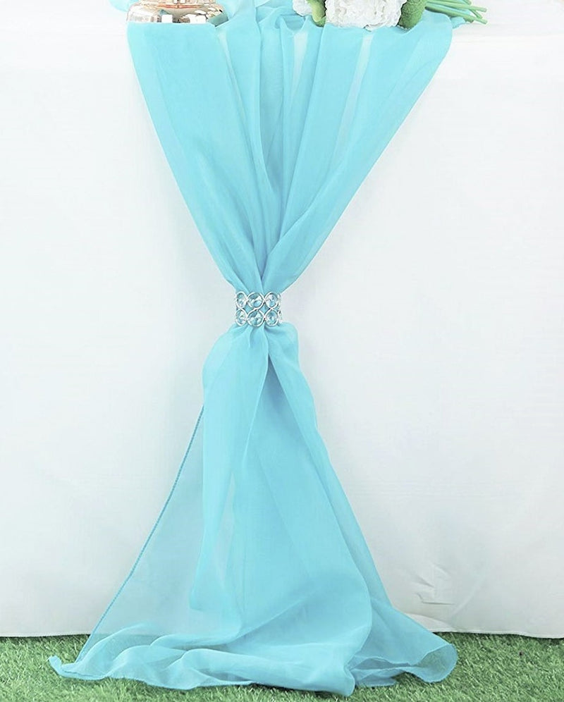 14" Wide Extra Long, Chiffon Wedding Table Runner