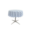 48" ROUND TABLECLOTH POLYESTER CHECKERED