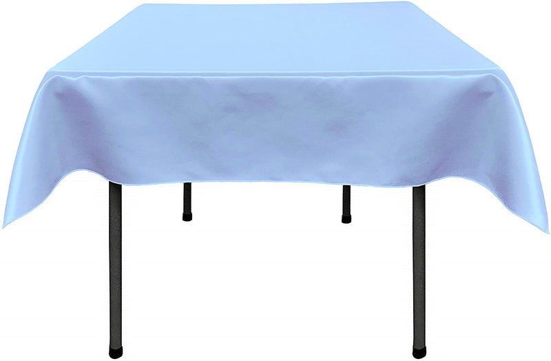 45 x 45" Square Polyester Bridal Satin Table Table Overlay, For a Small 33" Square Coffee Table  With 6" Drop